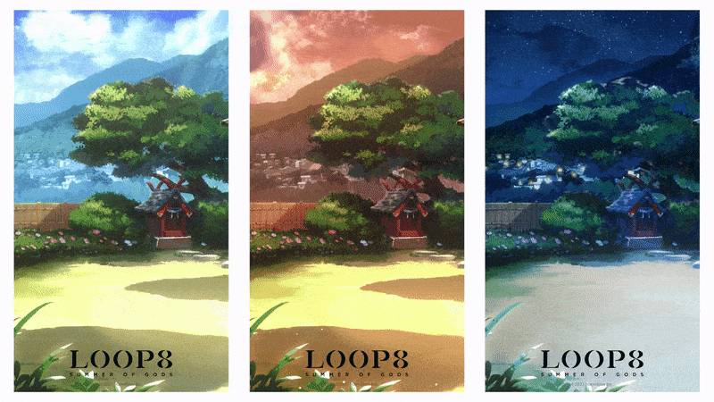 Day, evening and night views from the Oyama veranda